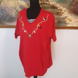 Mix and max short sleeve top